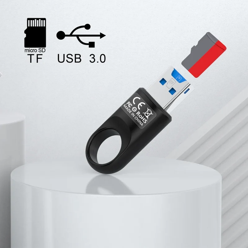 USB 3.0 Memory Card Reader Adapter High Speed Memory Card Reader USB 3.0 for TF SD PC Computer Laptop