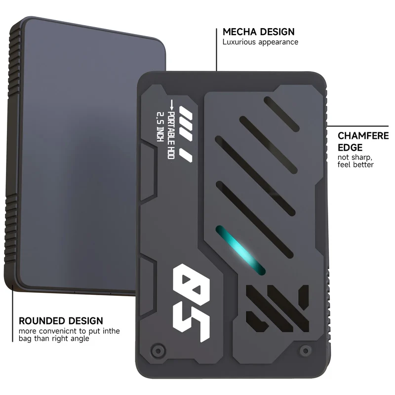 HDD 2.5'' Portable External Hard Drive 1tb/500gb/750gb /500gb/320gb/250gb/160gb USB3.0/3.1 for Laptop PC MacBook PS4 PS5 Xbox