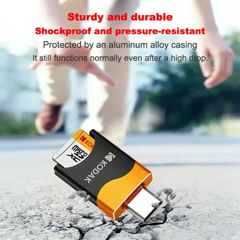 NEW KODAK T330 Micro SD Card Reader Type-C TF Memory Card High-speed OTG Adapter Suitable for Mobile Phones Tablets and Computer