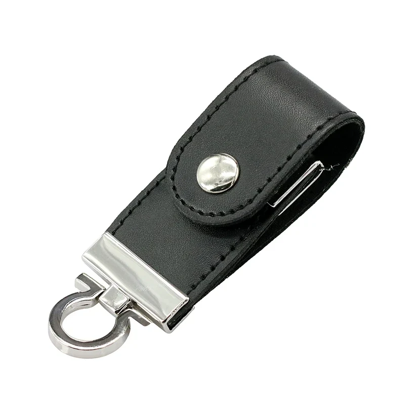 Pendrive 256GB USB Flash Drive Leather with Metal Keychain 64GB 32GB 8GB Business Usb Memories Disk 128GB Pen Drive Memory Stick