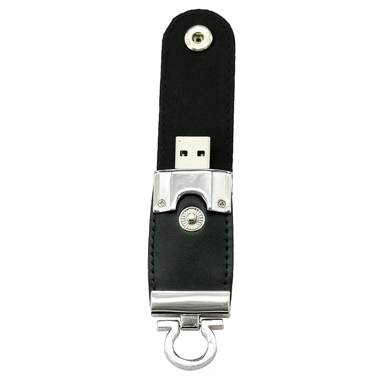 Pendrive 256GB USB Flash Drive Leather with Metal Keychain 64GB 32GB 8GB Business Usb Memories Disk 128GB Pen Drive Memory Stick