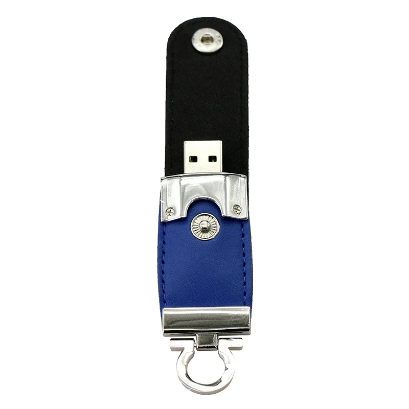 Pendrive 256GB USB Flash Drive Leather with Metal Keychain 64GB 32GB 8GB Business Usb Memories Disk 128GB Pen Drive Memory Stick