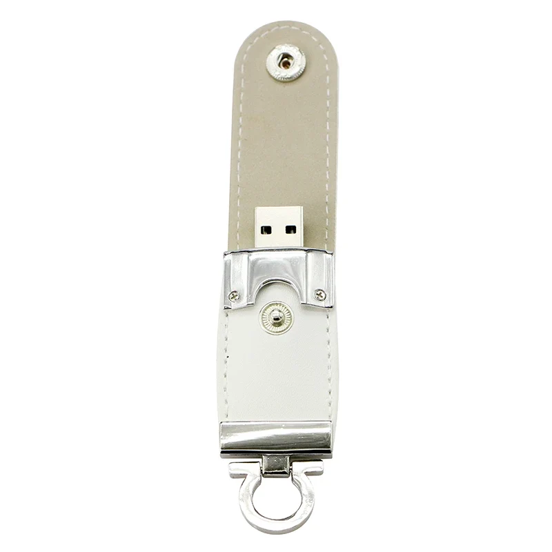 Pendrive 256GB USB Flash Drive Leather with Metal Keychain 64GB 32GB 8GB Business Usb Memories Disk 128GB Pen Drive Memory Stick