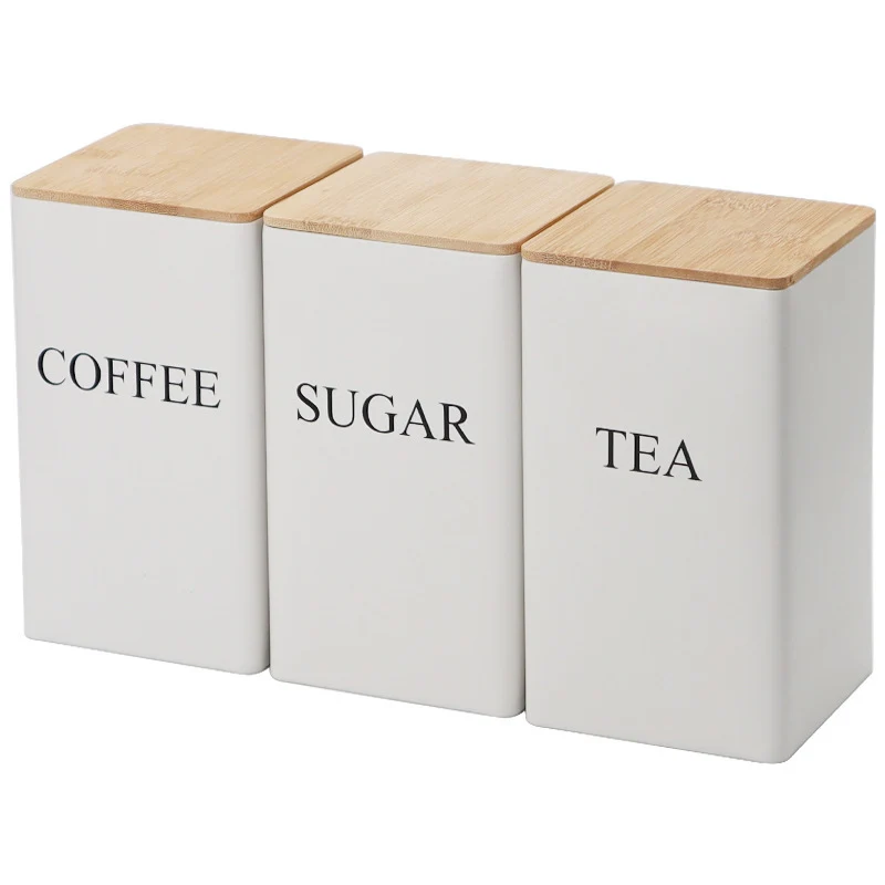 TEA,COFFEE,SUGAR Combination suit Tea Tea Coffee Candy Tinplate Box Jar Tea Bag Capsule Storage
