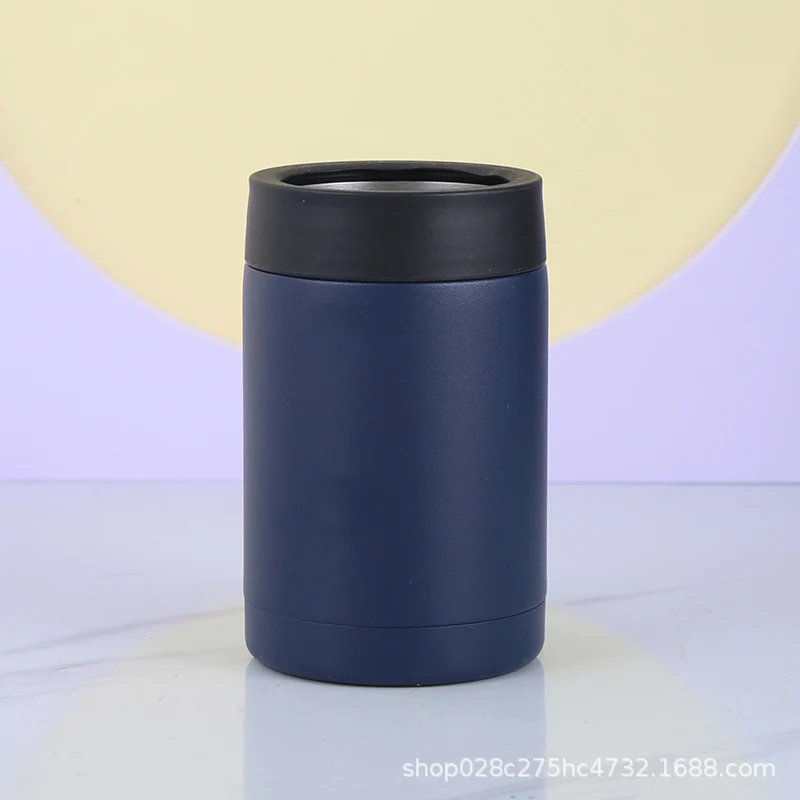 Cross-Border 12oz Double-Layer Vacuum Cold Storage Tank 304 Stainless Steel Beer Tank Outdoor Portable Car-Mounted Coke Tank Wholesale
