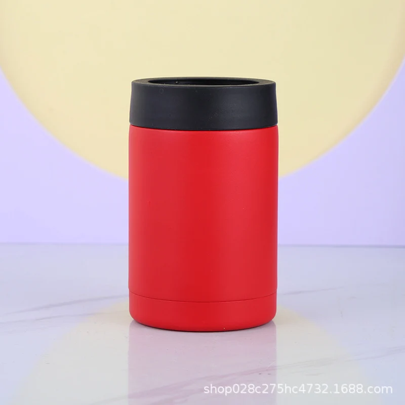 Cross-Border 12oz Double-Layer Vacuum Cold Storage Tank 304 Stainless Steel Beer Tank Outdoor Portable Car-Mounted Coke Tank Wholesale