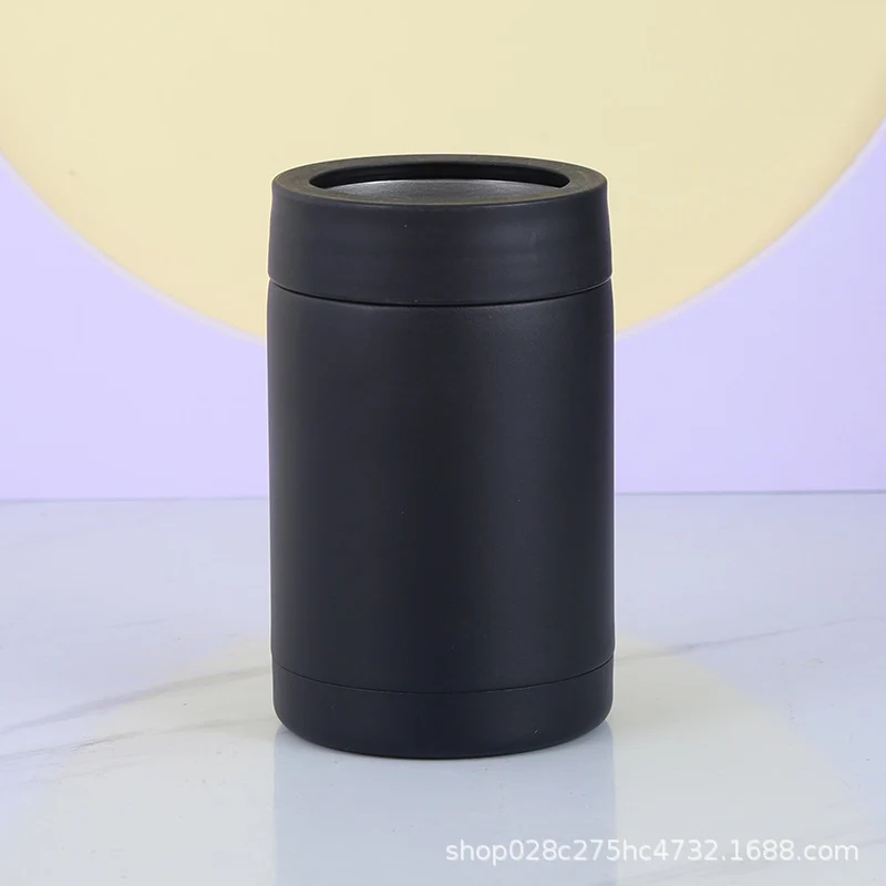 Cross-Border 12oz Double-Layer Vacuum Cold Storage Tank 304 Stainless Steel Beer Tank Outdoor Portable Car-Mounted Coke Tank Wholesale