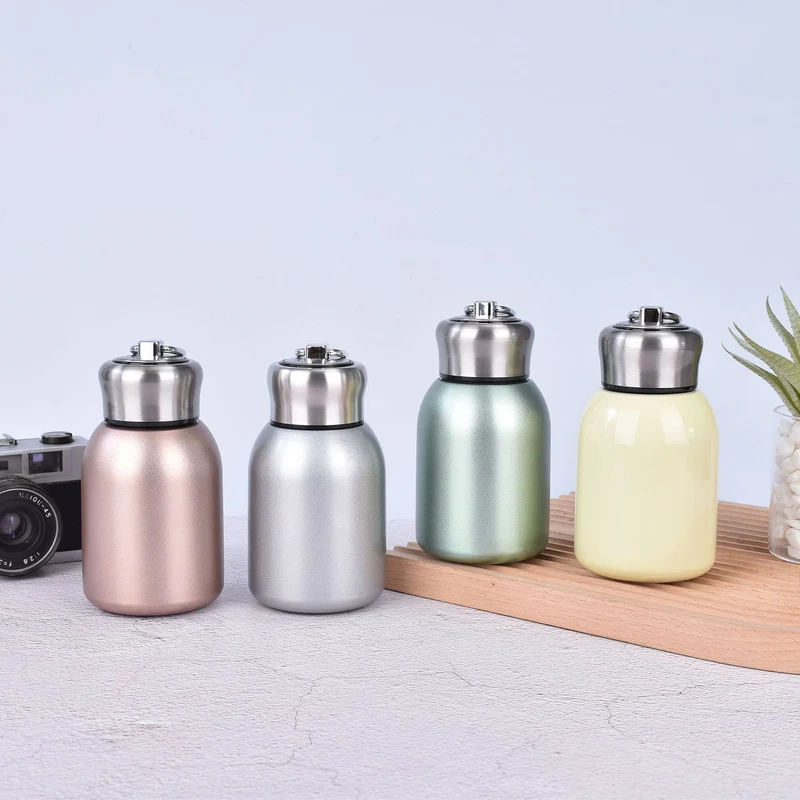 Cross-Border Mini 316 Stainless Steel Chubby Thermos Cup with Ring Flap Pocket Pants Cup Vacuum Double-Layer Portable Cup