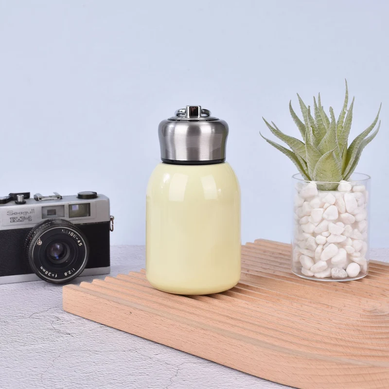 Cross-Border Mini 316 Stainless Steel Chubby Thermos Cup with Ring Flap Pocket Pants Cup Vacuum Double-Layer Portable Cup