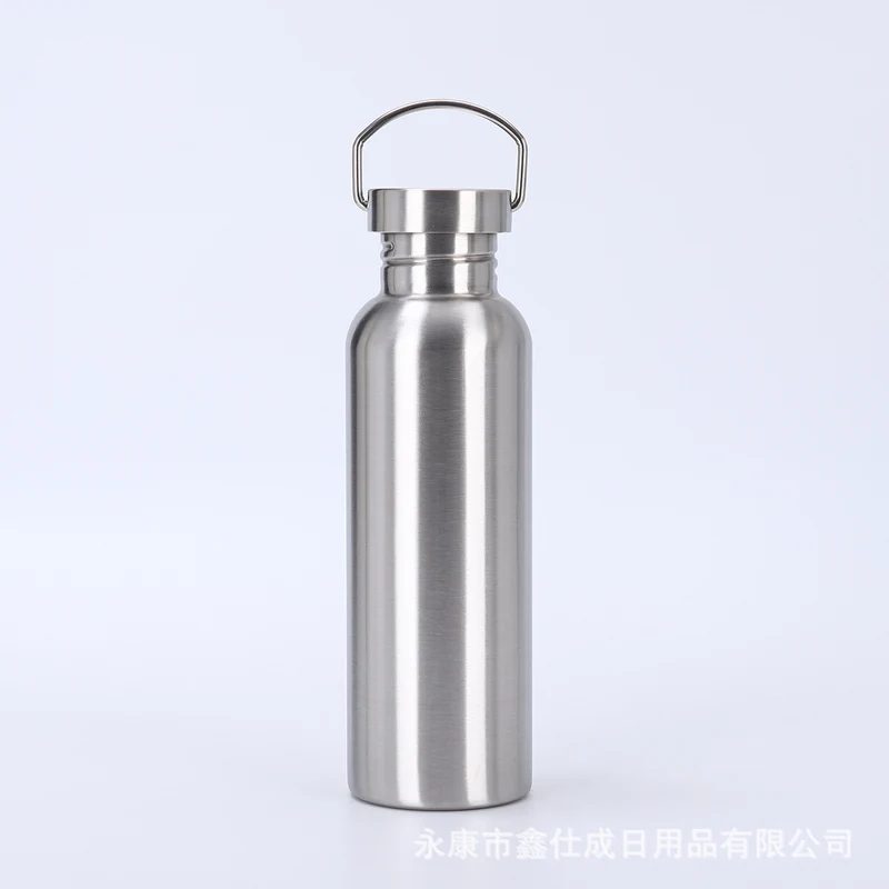 Cross-border factory direct sales 304 stainless steel American thermos portable single and double layer outdoor mountaineering water bottle