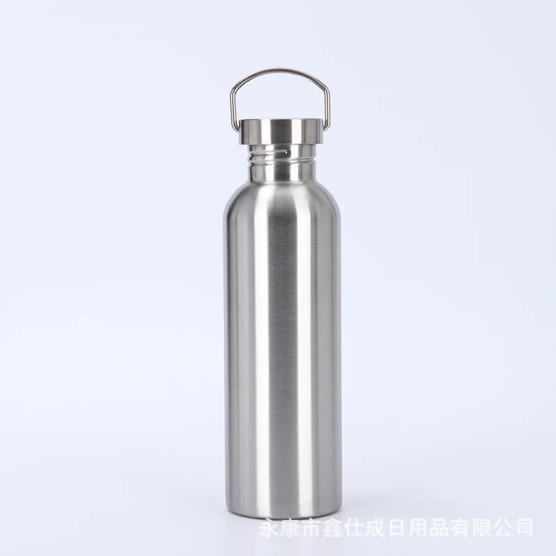 Cross-border factory direct sales 304 stainless steel American thermos portable single and double layer outdoor mountaineering water bottle