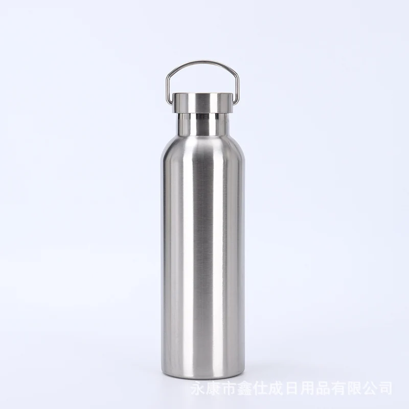 Cross-border factory direct sales 304 stainless steel American thermos portable single and double layer outdoor mountaineering water bottle