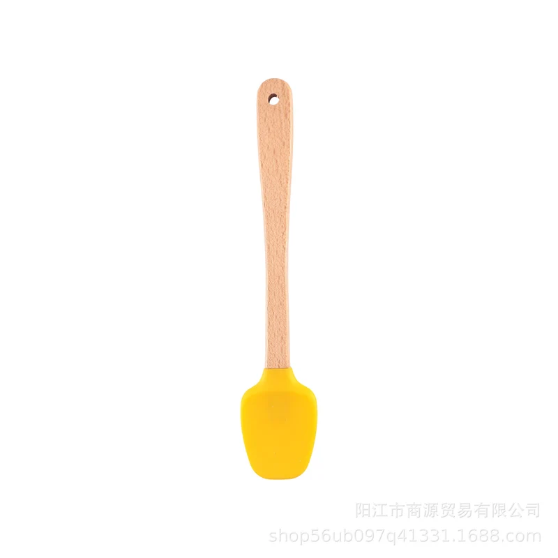 Silicone Large Scraper Special Wooden Handle Baking Silicone Kitchen Tool Cake Homemade Handmade Dessert