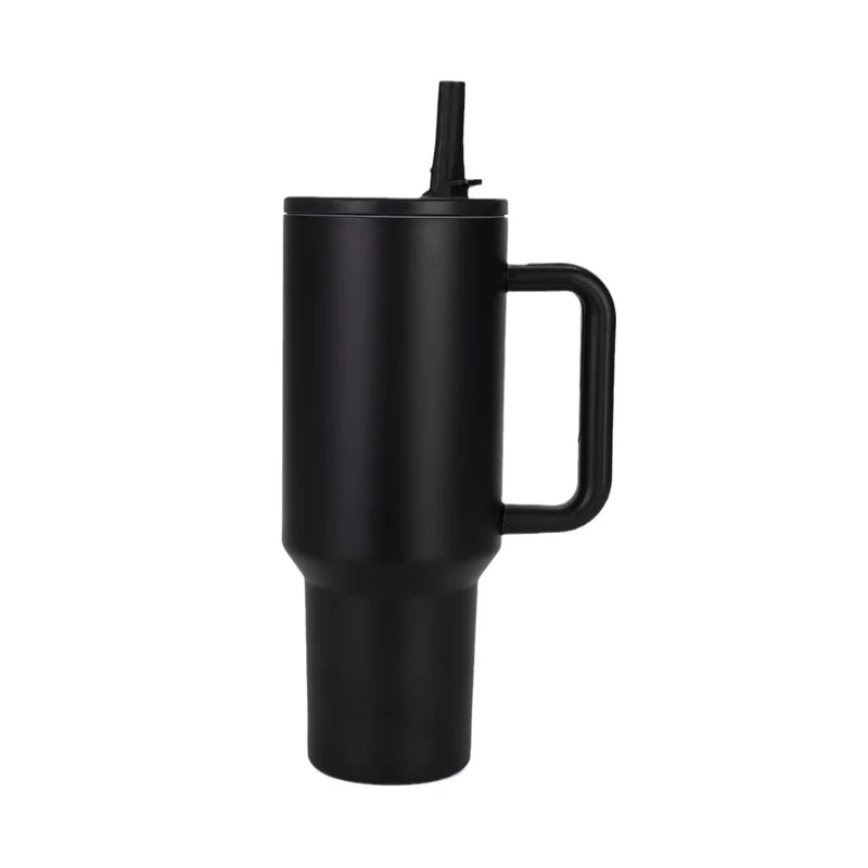 Cross-Border Amazon Best-Selling 40oz Big Mac Double-Layer Straw Mouth Car Cup Large Capacity Car Handle Ice Cup
