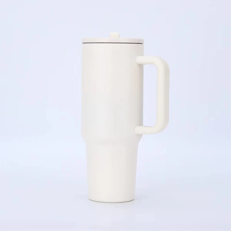 Cross-Border Amazon Best-Selling 40oz Big Mac Double-Layer Straw Mouth Car Cup Large Capacity Car Handle Ice Cup