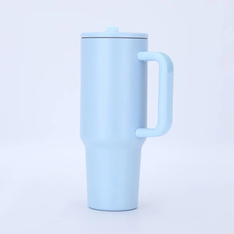 Cross-Border Amazon Best-Selling 40oz Big Mac Double-Layer Straw Mouth Car Cup Large Capacity Car Handle Ice Cup