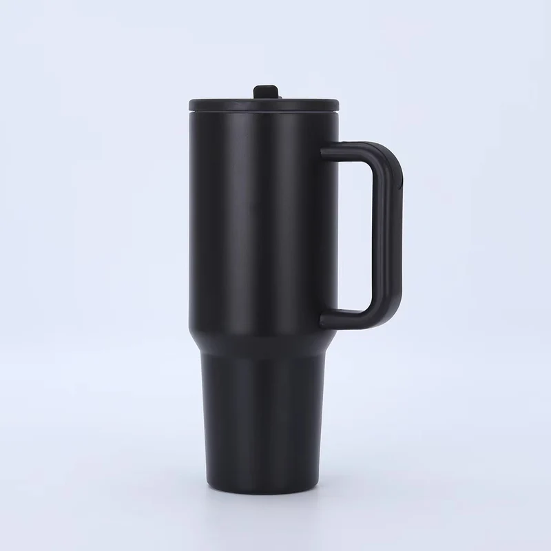 Cross-Border Amazon Best-Selling 40oz Big Mac Double-Layer Straw Mouth Car Cup Large Capacity Car Handle Ice Cup