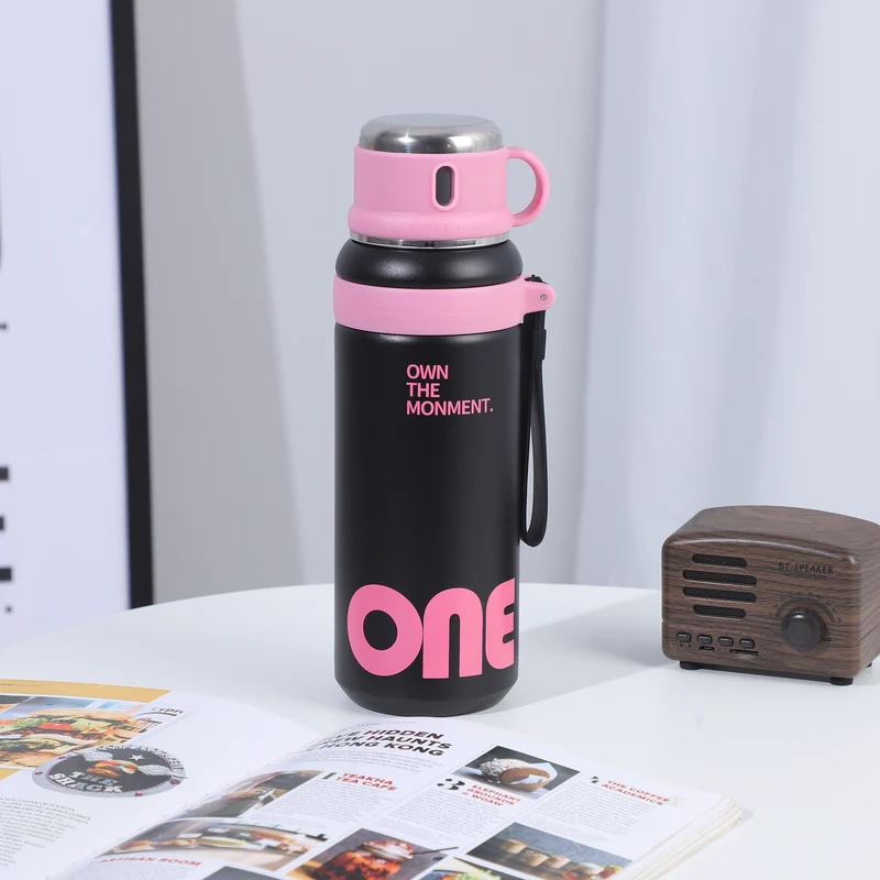 New Large-Capacity Straw Insulated Cup, Outdoor Portable Vacuum Double-Drink Cup, Household Double-Layer 316 Stainless Steel Water Cup