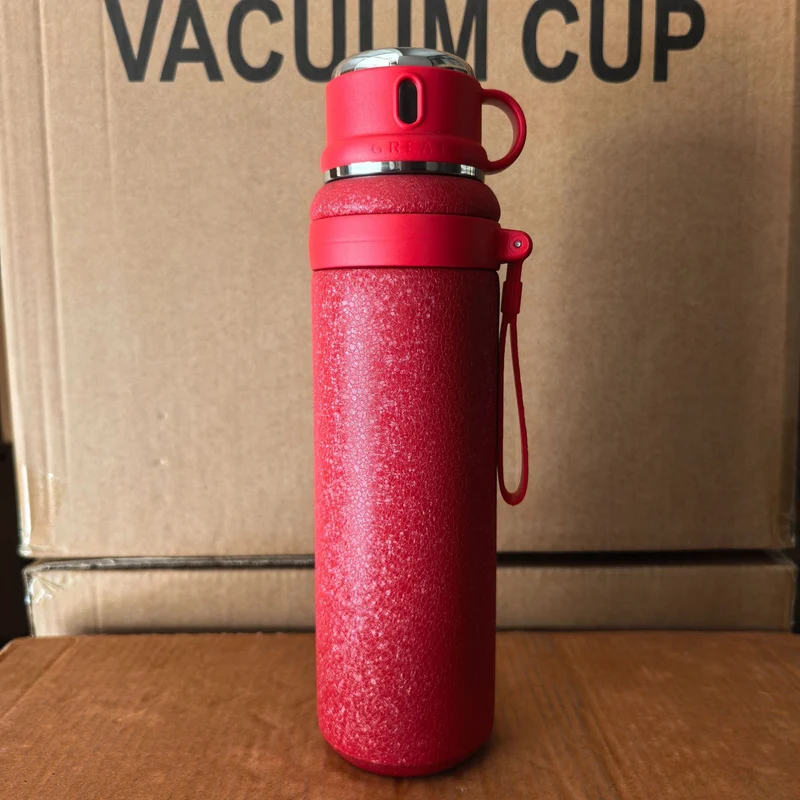 New Large-Capacity Straw Insulated Cup, Outdoor Portable Vacuum Double-Drink Cup, Household Double-Layer 316 Stainless Steel Water Cup