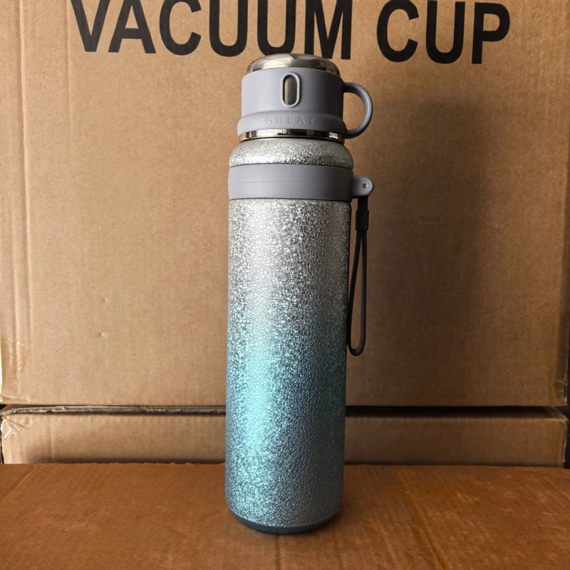 New Large-Capacity Straw Insulated Cup, Outdoor Portable Vacuum Double-Drink Cup, Household Double-Layer 316 Stainless Steel Water Cup