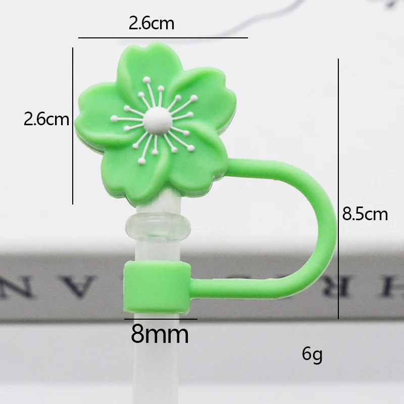 Popular 10mm Begonia Flower Straw Cap Stanley Water Cup Straw Plug Silicone Flower Straw Cover Direct from Manufacturer