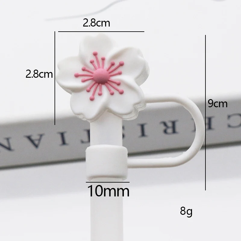 Popular 10mm Begonia Flower Straw Cap Stanley Water Cup Straw Plug Silicone Flower Straw Cover Direct from Manufacturer