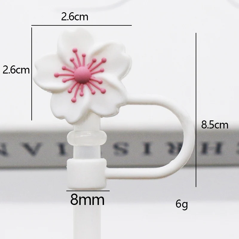 Popular 10mm Begonia Flower Straw Cap Stanley Water Cup Straw Plug Silicone Flower Straw Cover Direct from Manufacturer