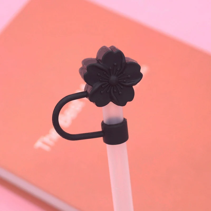 Popular 10mm Begonia Flower Straw Cap Stanley Water Cup Straw Plug Silicone Flower Straw Cover Direct from Manufacturer