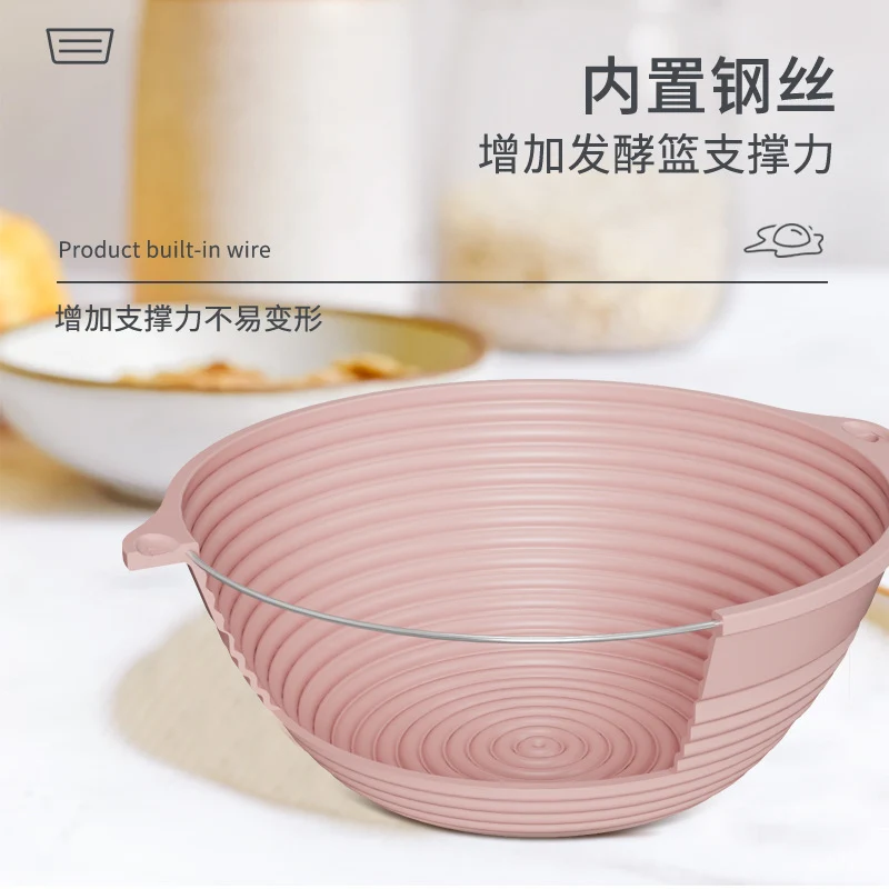Silicone Fermentation Basket Household Oven Baking Dough Fermentation Bowl Folding High Temperature Resistant Large Capacity Bread Fermentation Basket