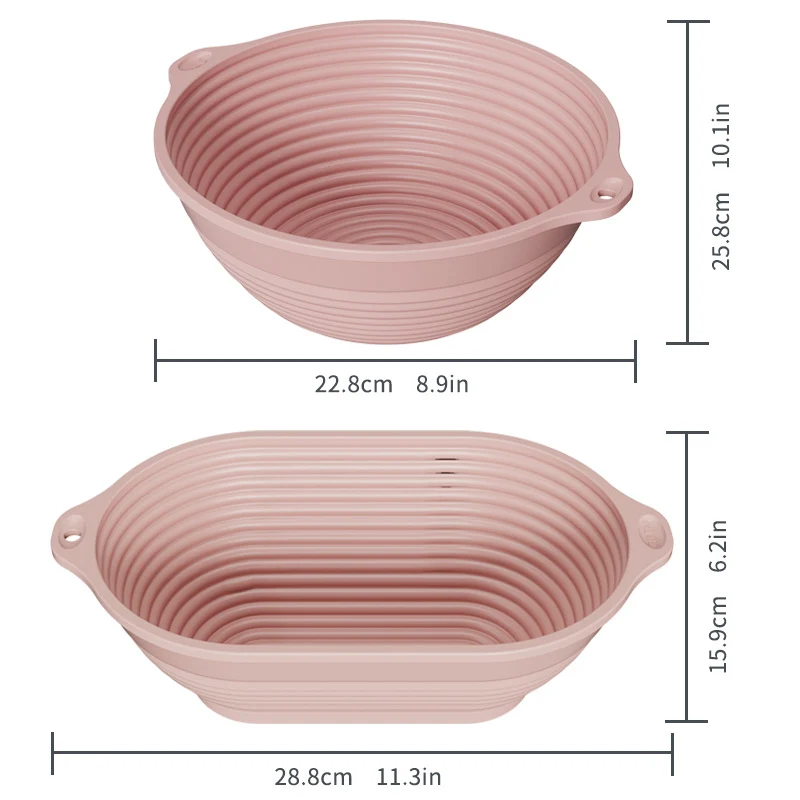 Silicone Fermentation Basket Household Oven Baking Dough Fermentation Bowl Folding High Temperature Resistant Large Capacity Bread Fermentation Basket