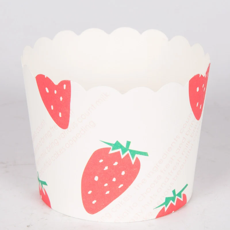 Small Cake Cuppers Mafen Cup High Temperature Baking Chiffon Small Cake Cup Disposable Cute Pattern Paper Cup 50