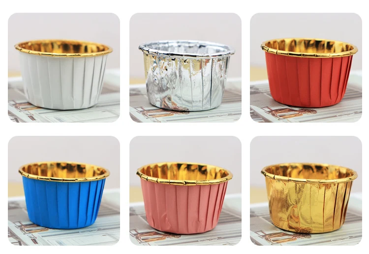 Large Maffin Cup Roll-up Cupcake Cups Golden Silver Cake Cups Maffin Baking Maffin Cup