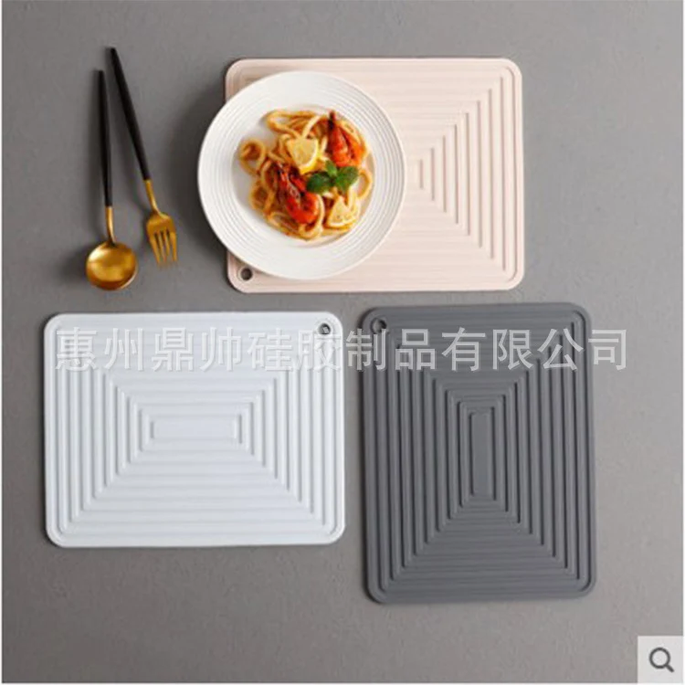 Large 29cm Silicone Pot Mat Square Thickeneded Insulation Mat Anti-Slip Corrugated Kitchen Table Casserole Mat Anti-Heat