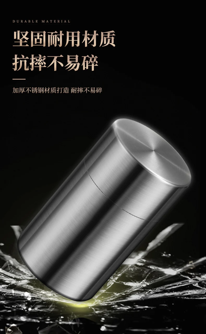 New Product Manufacturers 304 Stainless Steel Tea Cans Small Cans Empty Cans Household Tea Storage Cans Travel Portable Sealed Cans
