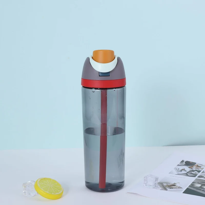 Cute High-Appearance Water Bottle with Straw for Girls, Suitable for Sports and Outdoor Use, Children's Plastic Cup, Gift, Household Water Jug, Leak-Proof and Sealed
