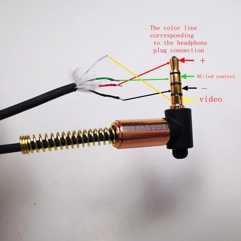 Submarine chamber cable4-core underwater imaging camera cable 20M headphone head Diving room fishing accessories