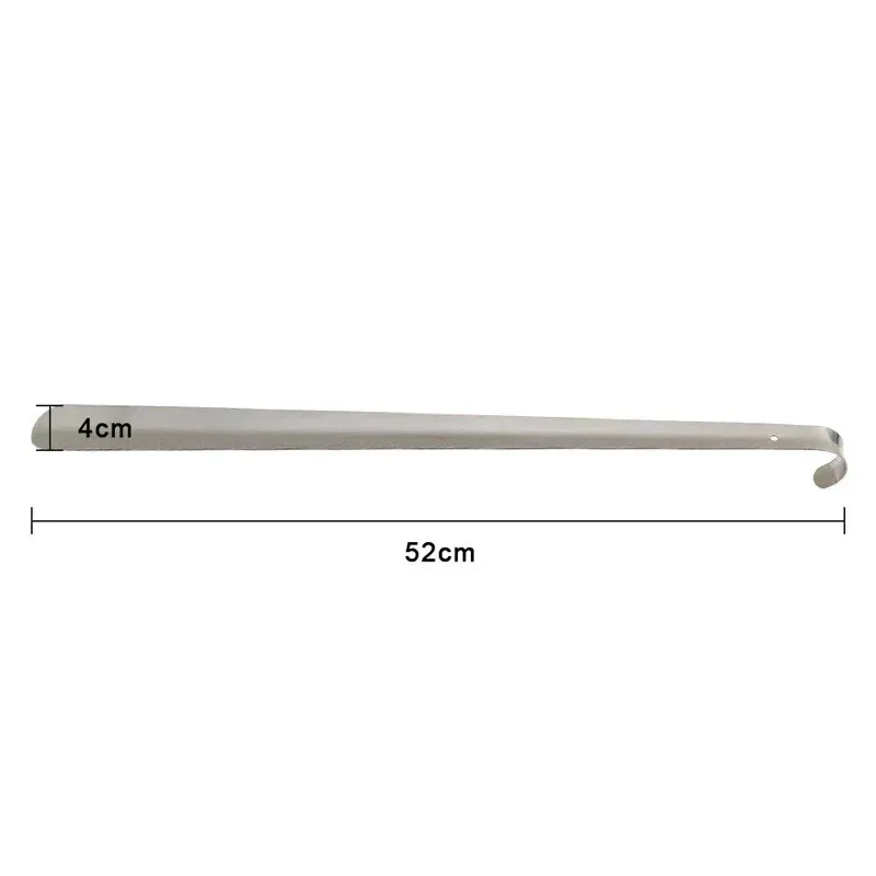 52cm Extra Long Stainless Steel Silver Metal Shoehorn Shoe Lifter Aid Slip-On Shoe Pulling Tool for Easy Shoe Removal