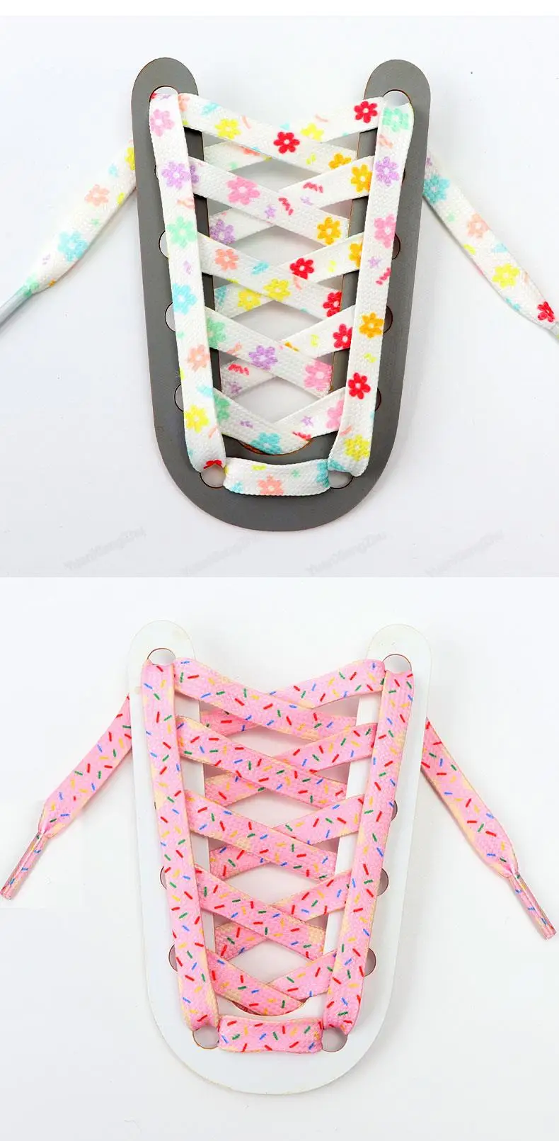1Pair Print Shoelaces for Sneakers Quality Fabric Flat Shoe laces Fashion Girl Laces for Shoes width 0.8cm 120/140/160CM