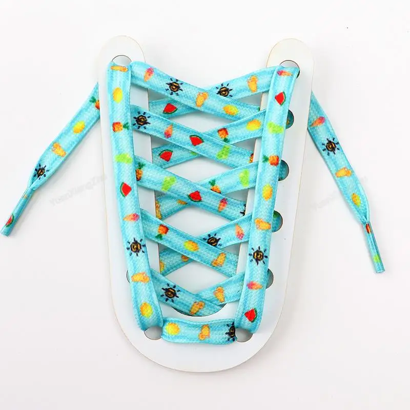 1Pair Print Shoelaces for Sneakers Quality Fabric Flat Shoe laces Fashion Girl Laces for Shoes width 0.8cm 120/140/160CM