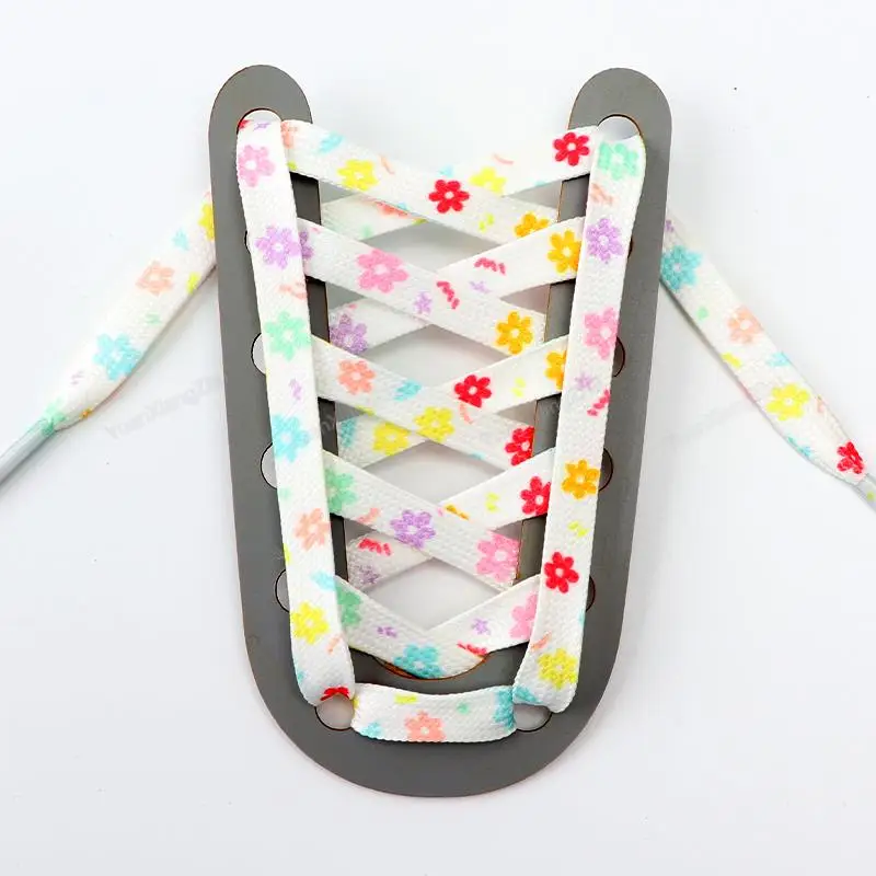 1Pair Print Shoelaces for Sneakers Quality Fabric Flat Shoe laces Fashion Girl Laces for Shoes width 0.8cm 120/140/160CM