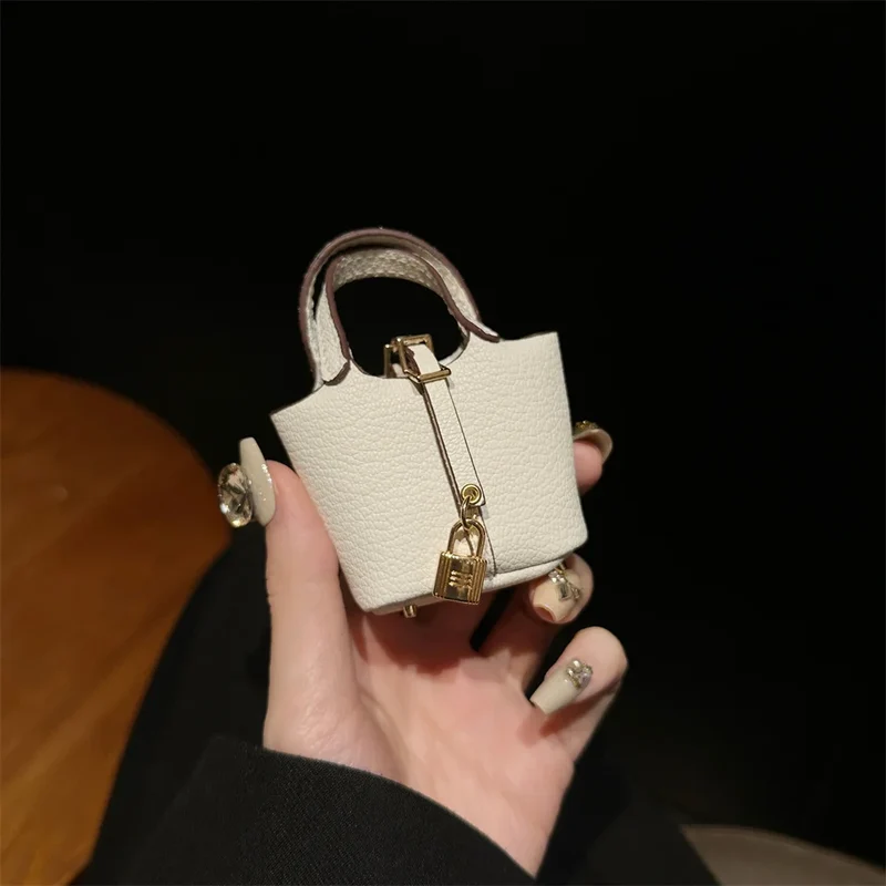 2024 New style Mini House Small Bag Handheld Portable Hand Rope Bluetooth Earphone Bag Zero Wallet Multi functional Small Bag