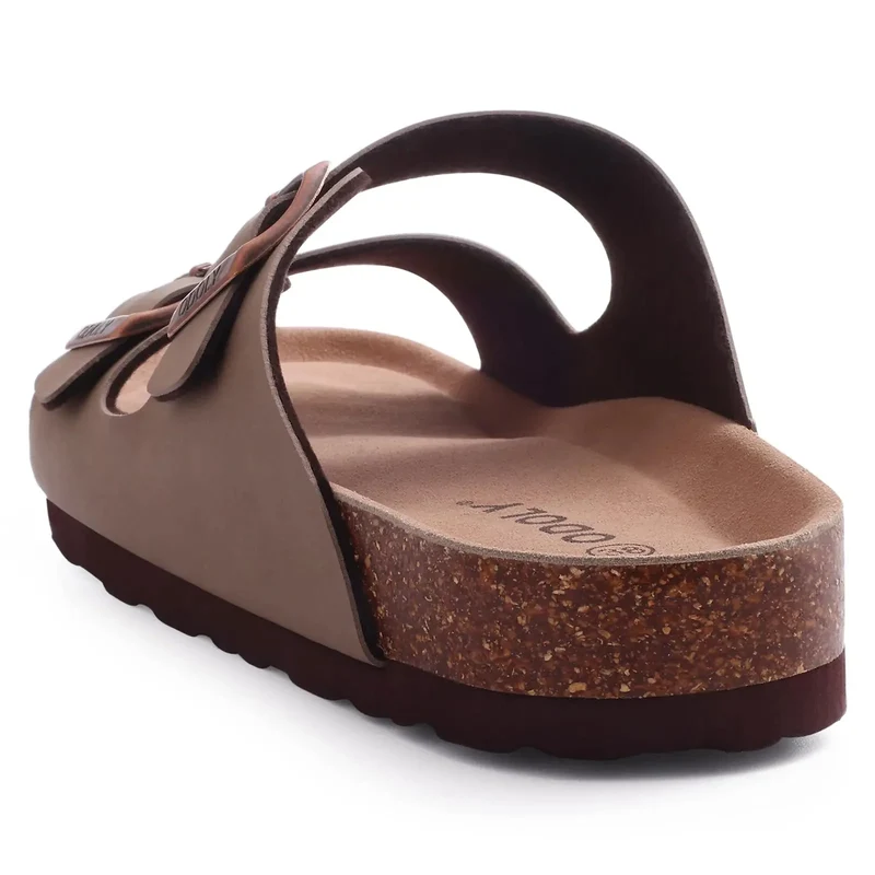 Shevalues Cork Sole Slippers For Women Men Classic Suede Summer Sandals With Arch Support Fashion Orthopedic Beach Cork Shoes