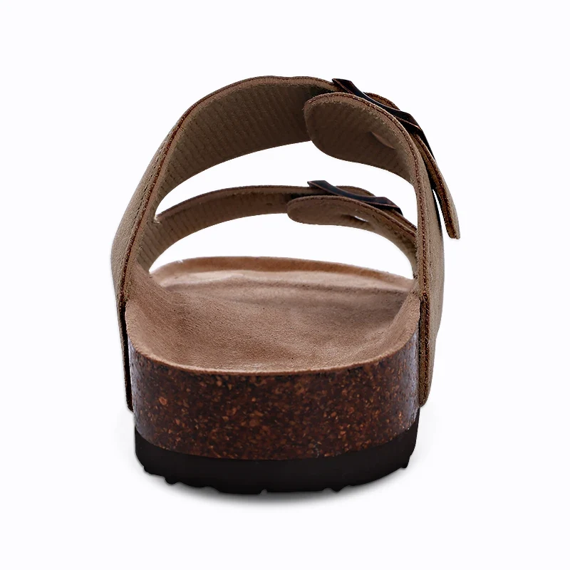 Shevalues Cork Sole Slippers For Women Men Classic Suede Summer Sandals With Arch Support Fashion Orthopedic Beach Cork Shoes