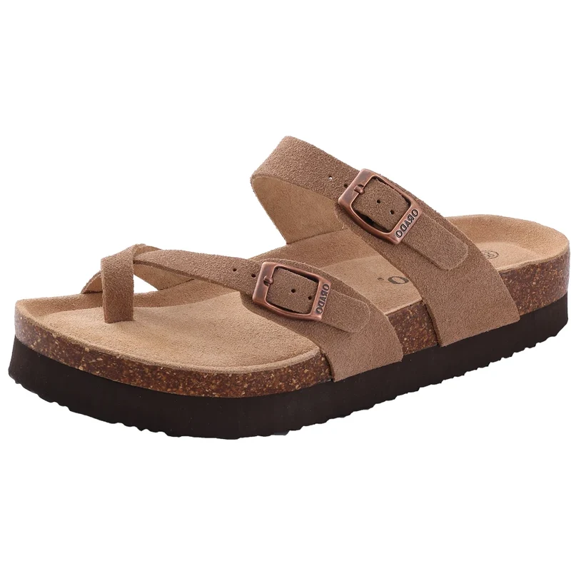 Shevalues Cork Sole Slippers For Women Men Classic Suede Summer Sandals With Arch Support Fashion Orthopedic Beach Cork Shoes