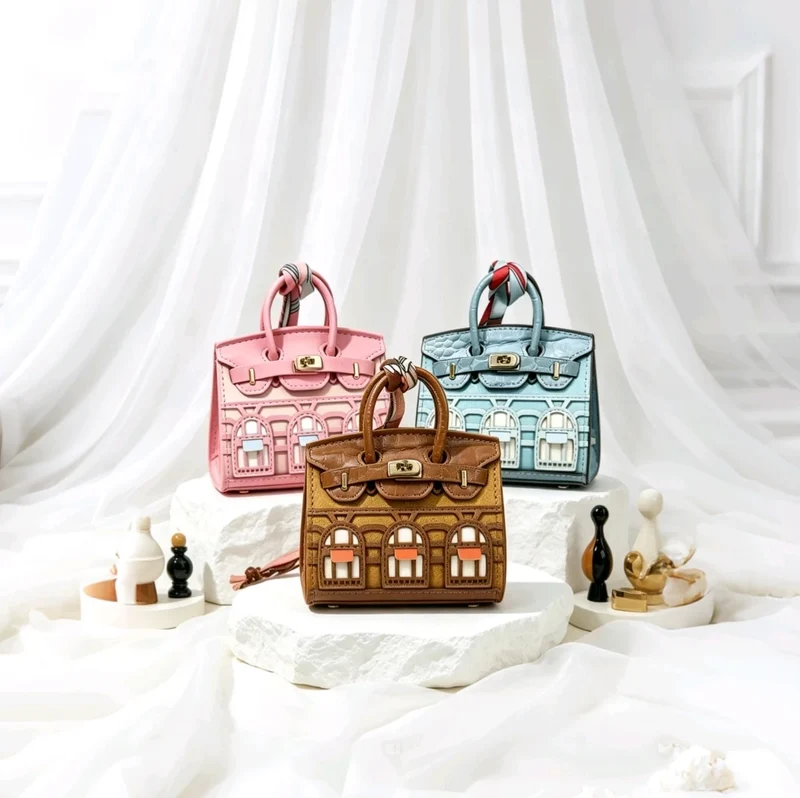 Mini Hanging Small Home Light Luxury New Fashion Decoration Envelope Headphone Leather Purse Leather Pendant Mini Keychain