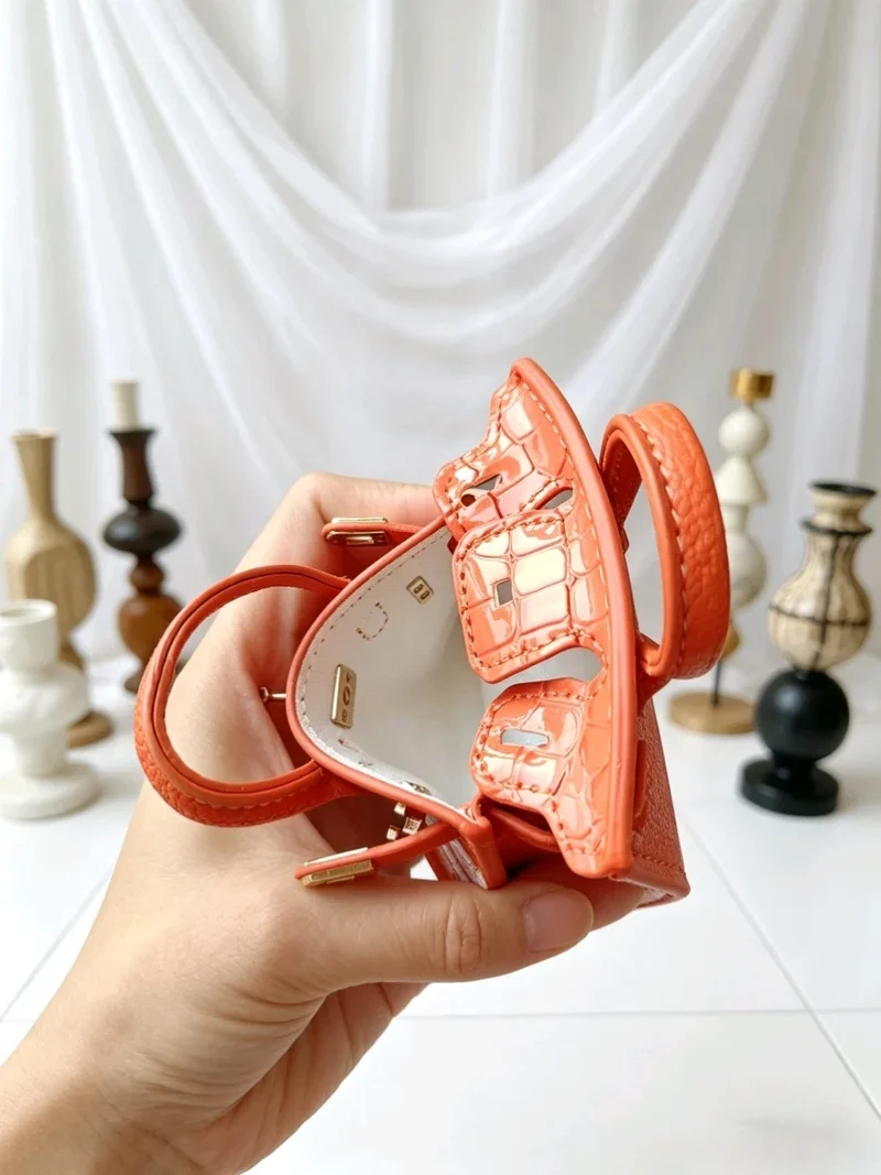 Mini Hanging Small Home Light Luxury New Fashion Decoration Envelope Headphone Leather Purse Leather Pendant Mini Keychain
