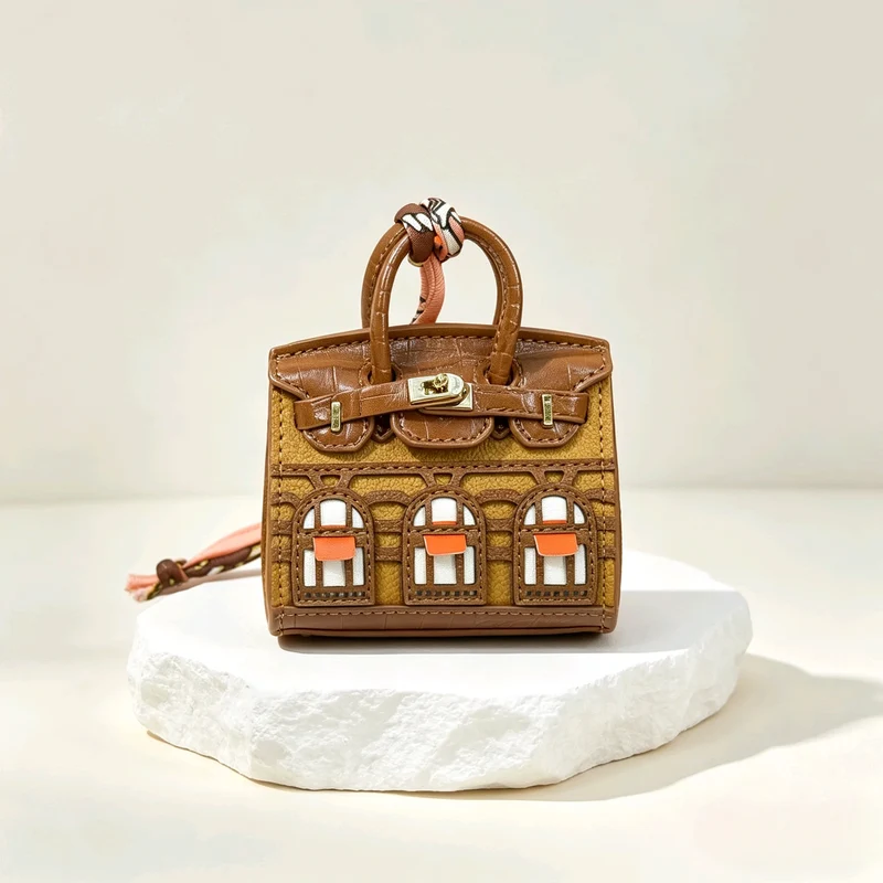 Mini Hanging Small Home Light Luxury New Fashion Decoration Envelope Headphone Leather Purse Leather Pendant Mini Keychain