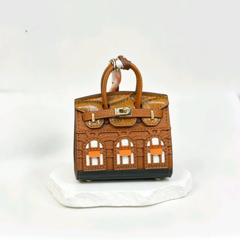 Mini Hanging Small Home Light Luxury New Fashion Decoration Envelope Headphone Leather Purse Leather Pendant Mini Keychain