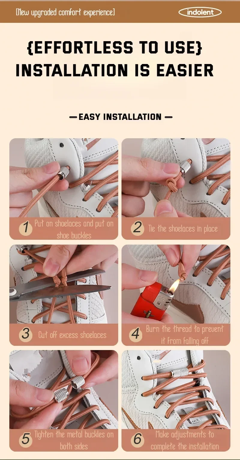 New Elastic Laces Sneakers Tennis Round Shoe laces Without ties Kids Adult Rubber Bands No Tie Shoelace Shoe Accessories