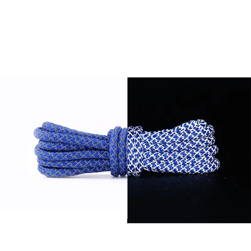 1 Pair Reflective Shoelaces Top Quality Round Rope Sports Shoe Laces Boots and Sneaker Shoelace Multi-color Length 120cm